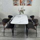  Bộ Bàn Ăn Mặt Đá Hebe + Ghế Elara 