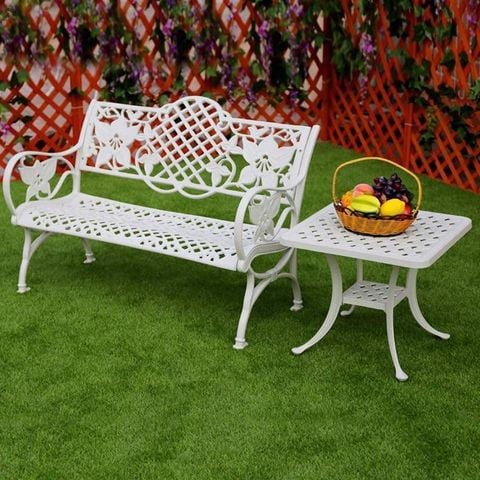 Ghế công viên nhôm đúc ngoài trời, thiết kế bền đẹp