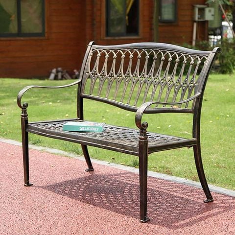 Ghế công viên nhôm đúc đẹp, sang trọng, chống rỉ sét tốt