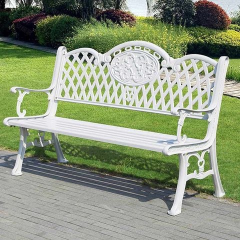 Ghế công viên nhôm đúc với họa tiết tinh xảo, đẳng cấp