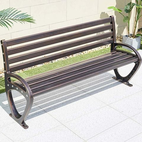 Ghế công viên ngoài trời bằng nhôm đúc, chắc chắn và thoải mái