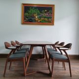  Ghế Gỗ Hirosima Tựa Cong Mặt Nệm LHG06B 