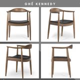  Ghế Gỗ Bọc Da Kennedy LHG05 
