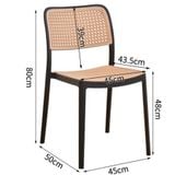  Ghế Nhựa Đúc Giả Mây S3051 