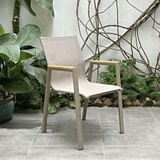  Bộ Bàn Vuông Ngoài Trời Khung Nhôm Nan Polywood DPBV19 + DPAV09 