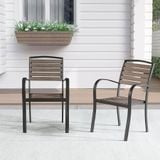  Ghế Ngoài Trời Khung Nhôm Tay Cong Nâu HPG1 