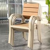  Ghế Sắt Gỗ HPG1A Ngoài Trời Khung Nhôm 