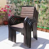  Bộ Bàn Oval Nâu Ngoài Trời Khung Nhôm Nan Polywood HPD6 + HPG1 