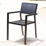  Ghế Ngoài Trời Khung Nhôm Tay Vuông Đen DPAV11 