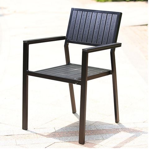 Ghế Polywood giả gỗ chịu lực tốt cho sân vườn