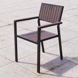  Ghế Ngoài Trời Polywood Tay Vuông Nâu DPAV11B 