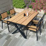  Ghế Ngoài Trời Polywood Tay Vuông Đen DPAV11C 