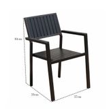  Bộ Bàn Ngoài Trời Khung Nhôm Nan Polywood DPBV21B + DPAV11 