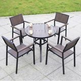  Ghế Ngoài Trời Polywood Tay Vuông Nâu DPAV11B 