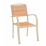  Ghế Sắt Gỗ HPG1A Ngoài Trời Khung Nhôm 