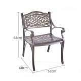  Bộ Bàn Ghế Nhôm Đúc Ngoài Trời HPBN50 + DPAV04 