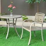  Ghế Sắt Gỗ DPAV10 Xám Khung Nhôm Nan Polywood 