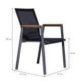  Bộ Bàn Vuông Ngoài Trời Khung Nhôm Nan Polywood DPBV19 + DPAV09 