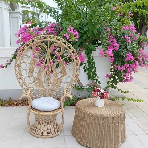 Ghế giả mây đan thủ công nghệ thuật