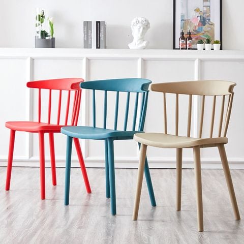 Ghế nhựa đúc nhiều màu có tay vịn bền đẹp