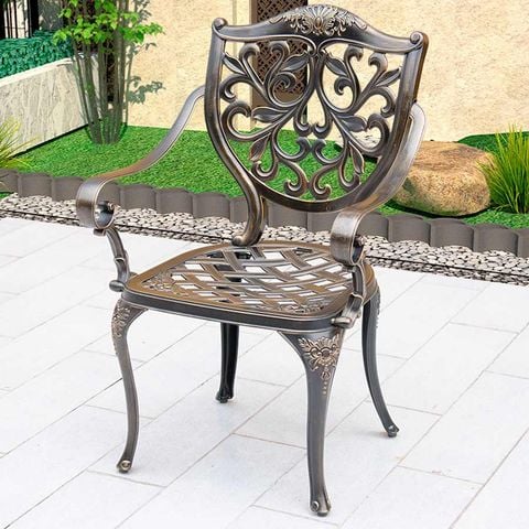 Ghế nhôm đúc sân vườn hiện đại, chất lượng cao