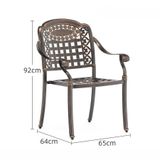  Bộ Bàn Tròn Nhôm Đúc Mặt Đá Ngoài Trời D80M + DPAV4 