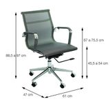  Ghế Xoay Lưới Lưng Thấp Chân Mạ Điện DPD09 