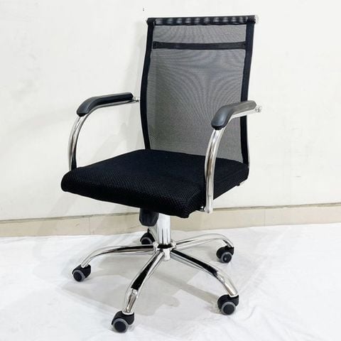 Ghế xoay văn phòng chân thép mạ chắc chắn, bền bỉ