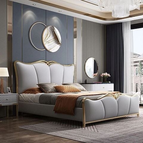 giường ngủ bọc da