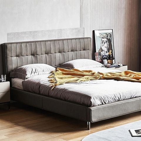 giường ngủ bọc da