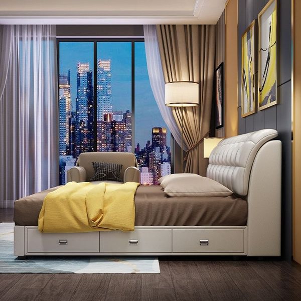 Ưu điểm của giường ngủ bọc da