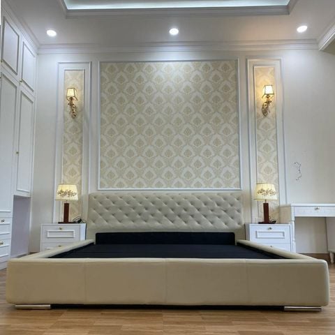 giường ngủ bọc da