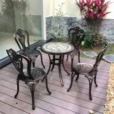 Bộ Bàn Ghế Nhôm Đúc Mặt Đá Ngoài Trời DPBV17+DPAV002 