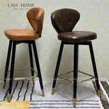  Ghế Bar Da Nệm Chân Sắt Giả Gỗ DPE28A 