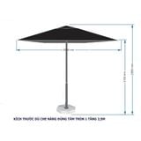  Dù Chính Tâm Vuông 1 Tầng PAOD02 – Giải Pháp Che Nắng Gọn Gàng Và Tinh Tế 