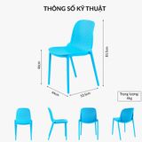  Ghế Nhựa Đúc Nguyên Khối S3016 Tinh Tế 