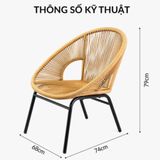  Ghế Ngoài Trời CB395243 – Thoáng Mát Và Bền Bỉ Cho Mọi Không Gian Ngoại Thất 