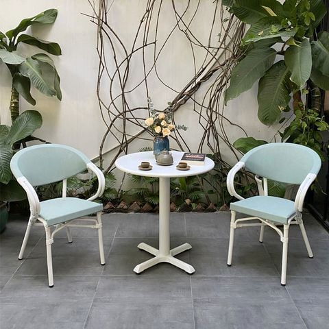 Bộ bàn 2 ghế Textilene, phù hợp nhà hàng, resort, quán cafe