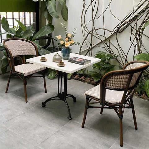 Bộ bàn ghế sân vườn 2 chỗ ngồi, chất liệu bền bỉ, chống thấm