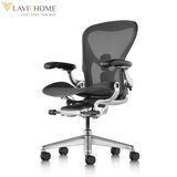  Ghế Công Thái Học Herman Miller Aeron Khung Nhôm Chân Nhôm 