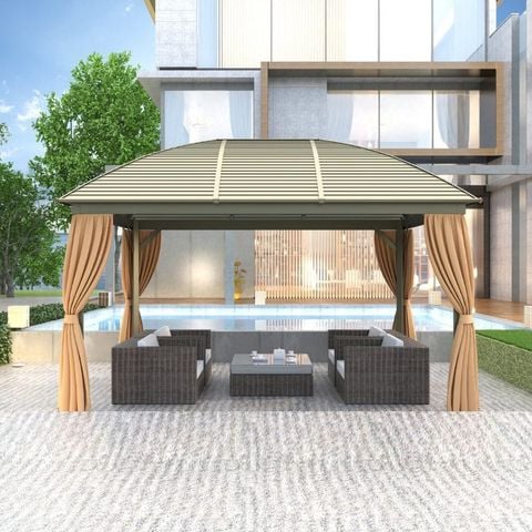 Nhà chòi ngoài trời thép sơn tĩnh điện, chịu lực tốt, chắc chắn