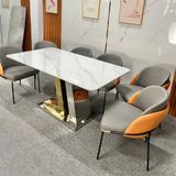  Bộ Bàn Ăn Mặt Đá Zigzac + Ghế Minotti 