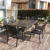  Bộ Bàn Chữ Nhật Nhôm Đúc Ngoài Trời BN04CN + DPAV4 