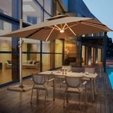  Ô Dù Vuông Lệch Tâm Nhôm Phát Sáng DPOVLTNPS30 