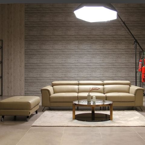 Sofa da Malaysia dáng dài văng phù hợp chung cư