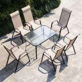  Bàn Ngoài Trời Khung Thép Mặt Kính Cường Lực DPBV27A 