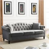  Sofa Da Tân Cổ Điển Chesterfield 