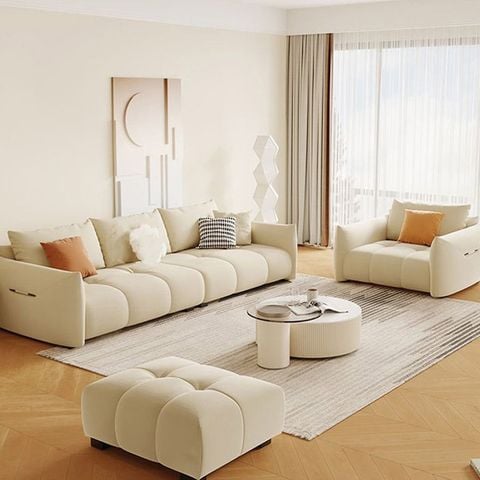 Sofa bọc nỉ 2m có đệm êm ái thoải mái