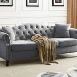 Sofa Da Tân Cổ Điển Chesterfield 