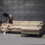  Sofa Da Malaysia DG855 – Sang Trọng Và Hiện Đại Với Thiết Kế Góc L 
